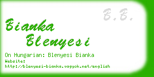 bianka blenyesi business card